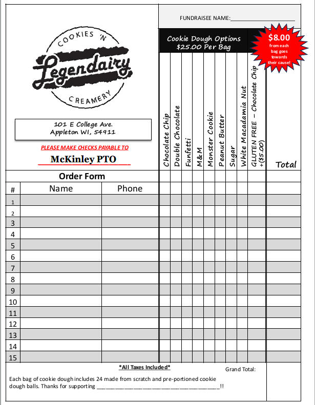 Legendairy Order Form